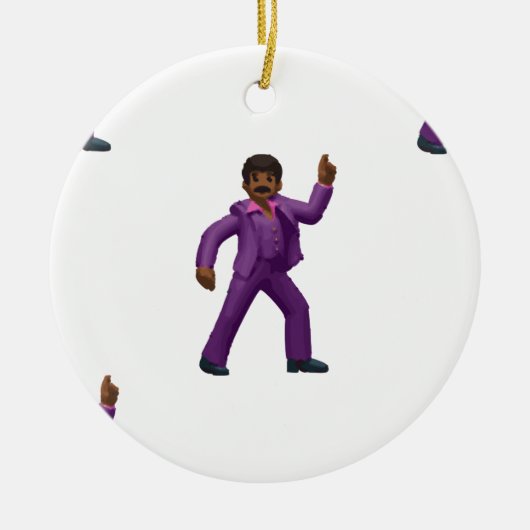 Emoji Dancing Man Keramikornament (Vorne)