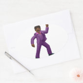 Emoji Dancing Man Ovaler Aufkleber (Umschlag)