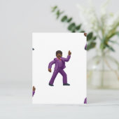 Emoji Dancing Man Postkarte (Stehend Vorderseite)