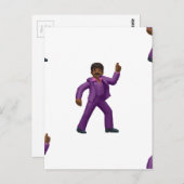 Emoji Dancing Man Postkarte (Vorne/Hinten)
