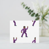 Emoji Dancing Man Postkarte (Stehend Vorderseite)