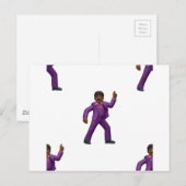 Emoji Dancing Man Postkarte (Vorne/Hinten)