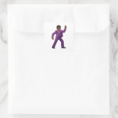 Emoji Dancing Man Quadratischer Aufkleber (Tasche)