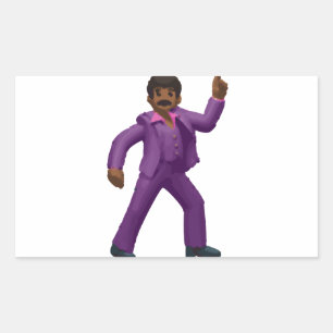 Emoji Dancing Man Rechteckiger Aufkleber