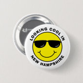 Emoji, das in Ihrem Staat cool schaut Button (Vorne & Hinten)