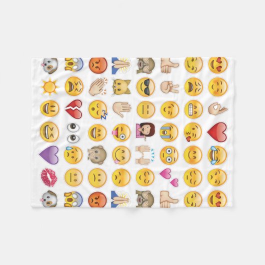 Emoji-Decke Fleecedecke (Vorderseite (Horizontal))