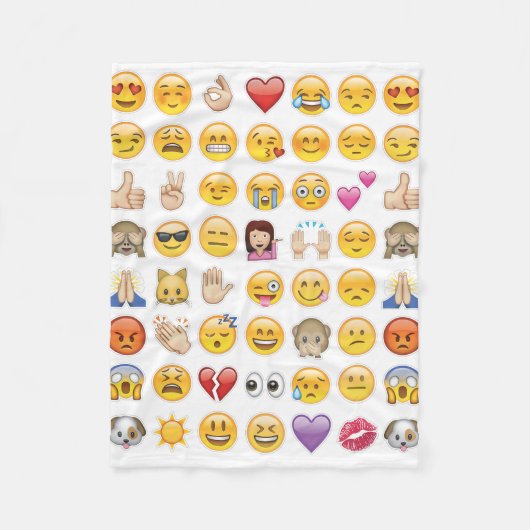 Emoji-Decke Fleecedecke (Vorderseite)