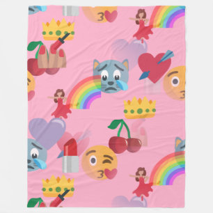 Emoji-Decke Fleecedecke