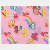 Emoji-Decke Fleecedecke (Vorderseite (Horizontal))