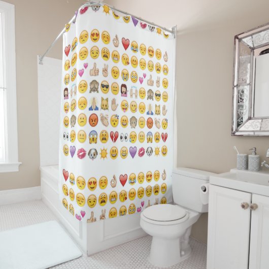 Emoji-Duschvorhang Duschvorhang (Beispiel)