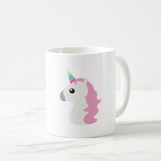 Emoji Einhorn Kaffeetasse (VorderseiteRechts)