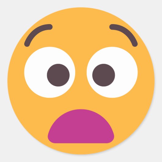 Emoji Emoji ist ein wütender, bewundernswerter Far Runder Aufkleber (Vorderseite)