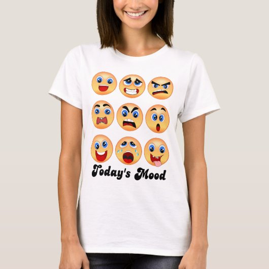 emoji, Emoticon, heutige Stimmung, T-Shirt (Vorderseite)