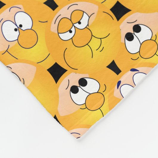 Emoji Entwurfs-lustige gelbe Gesichter Fleecedecke (Ecke)