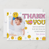 Emoji Erster Geburtstag Danke Karte (Vorderseite)