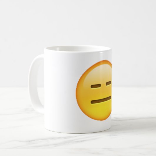 Emoji - expressionlos kaffeetasse (Vorderseite Links)