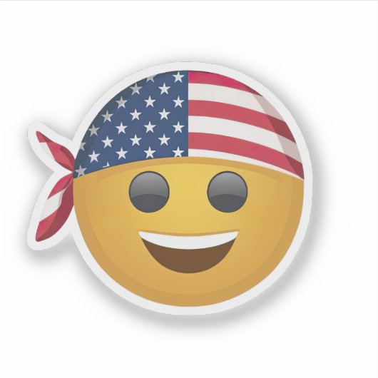 Emoji Face Aufkleber (Vorderseite)