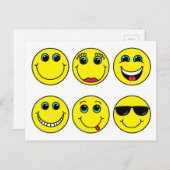 Emoji Face Characters Postkarte (Vorne/Hinten)