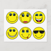 Emoji Face Characters Postkarte (Vorderseite)