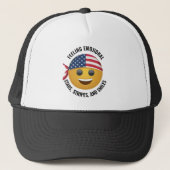 Emoji Face Hat Truckerkappe (Vorderseite)
