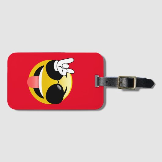 Emoji Felsen an Gepäckanhänger (Vorderseite (Horizontal))