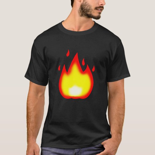 Emoji-Feuerbrand-Hot-T-Shirt T-Shirt (Vorderseite)