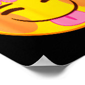 Emoji Flower Crown Tongue Yellow Smile Face  Poster (Ecke)