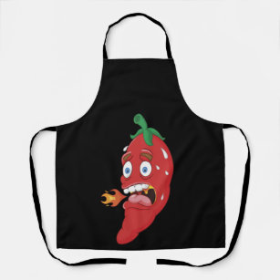 Emoji Funny Chili Pepper Hot Sauce Food Lover Schürze