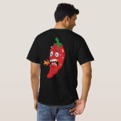 Emoji Funny Chili Pepper Hot Sauce Food Lover T-Shirt (Schwarz voll)
