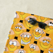 Emoji 😊 Funny Yellow Faces Strandtuch (Beispiel)