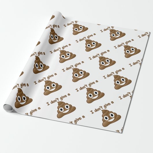Emoji geben ein Poo Geschenkpapier (Ungerollt)