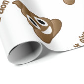 Emoji geben ein Poo Geschenkpapier (Rolleneckpunkt)
