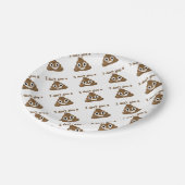 Emoji geben ein Poo Pappteller (Schrägansicht)