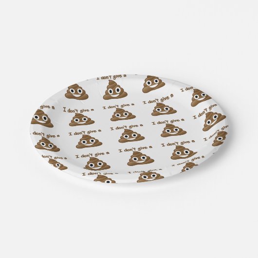 Emoji geben ein Poo Pappteller (Schrägansicht)