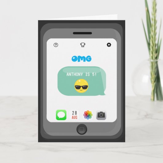 Emoji Geburtstagsgruß Karte (Vorderseite)