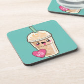Emoji gefror Latte Getränkeuntersetzer (Linke Seite)