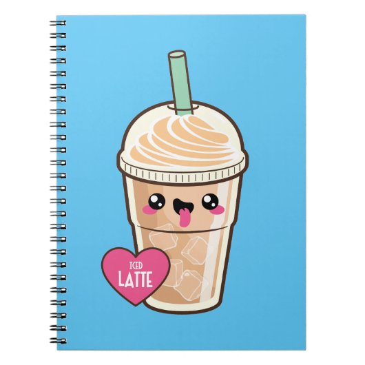 Emoji gefror Latte Notizblock (Vorderseite)