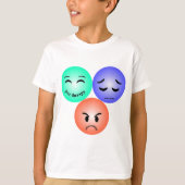 Emoji-Gefühle mit glücklichen, traurigen und wüten T-Shirt (Vorderseite)