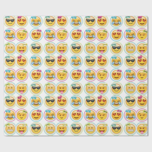 emoji geschenkpapier (Flach)