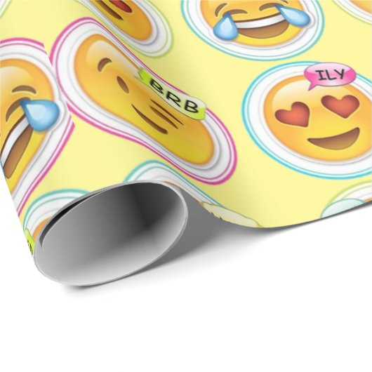 Emoji Geschenkpapier (Rolleneckpunkt)
