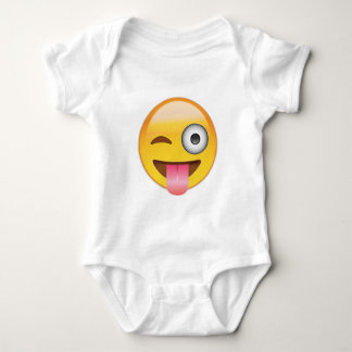 Emoji - Gesicht mit der Zunge Baby Strampler