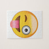 Emoji - Gesicht mit der Zunge Puzzle (Horizontal)