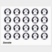 Emoji Ghost auf Spinnennetz Halloween Stickers (Blatt)