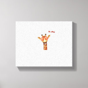 Emoji glücklich Liebe Augen Giraffe Gesicht Leinwanddruck