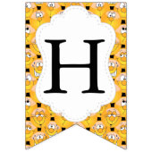 Emoji 😀 glückliche Alberne gelbe Gesichter Wimpelkette (Zweite Fahne)