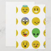 Emoji-glückliches Gesicht Briefpapier (Vorne/Hinten)