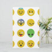 Emoji-glückliches Gesicht Briefpapier (Stehend Vorderseite)