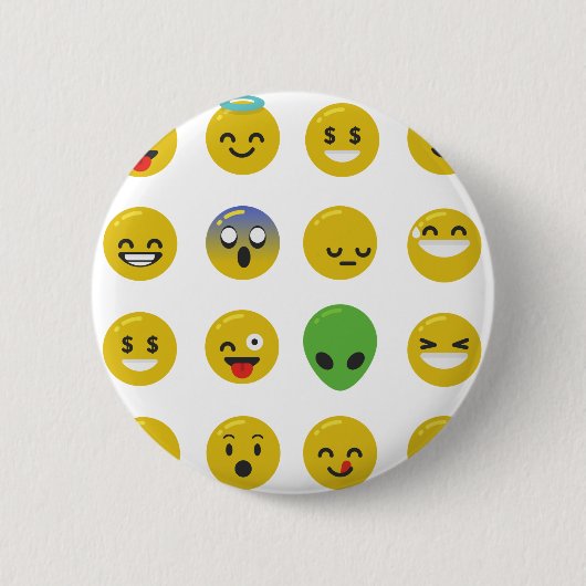 Emoji-glückliches Gesicht Button (Vorderseite)