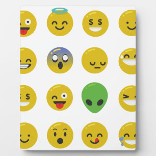 Emoji glückliches Gesicht Fotoplatte