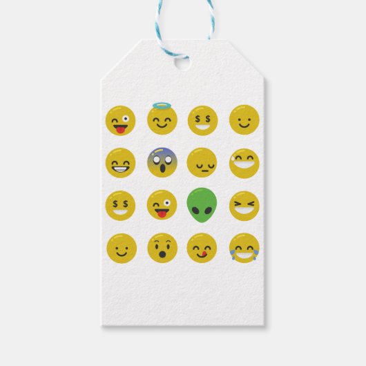 Emoji-glückliches Gesicht Geschenkanhänger (Vorderseite)